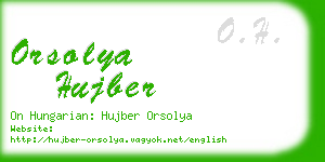 orsolya hujber business card